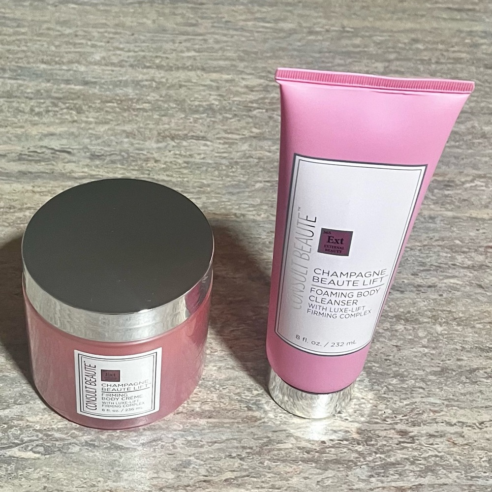 NWOT Consult Beaute Champagne Beaute lift Firming Body Creme & Foaming Cleanser